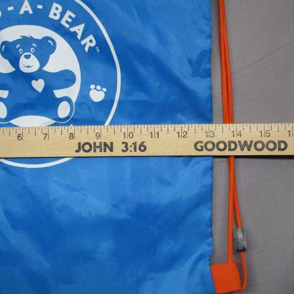 Build A‎ Bear Draw String Back Pack Blue